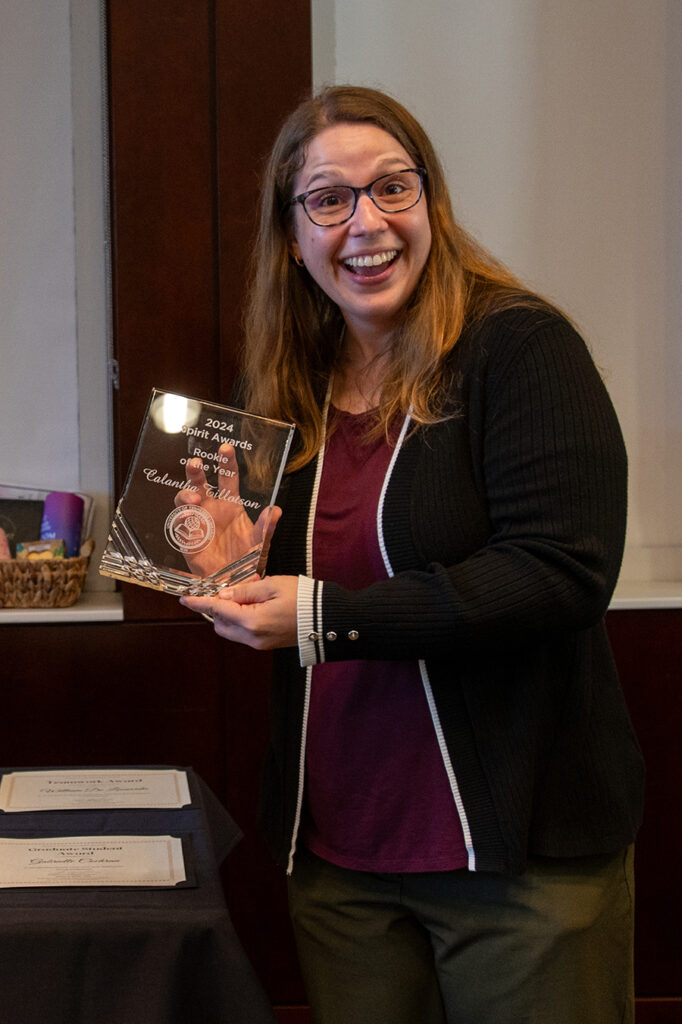 Calantha Tillotson, winner of the Rookie of the Year Award.