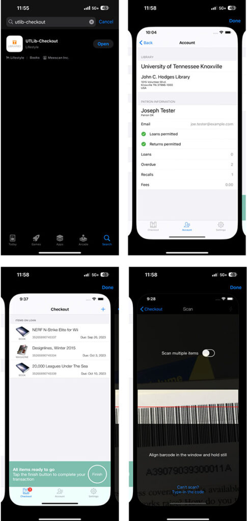 Meescan app on phone
