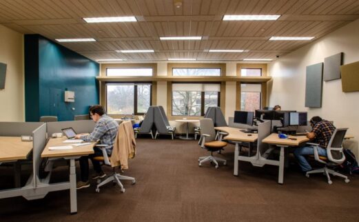 Graduate student commons in Hodges library