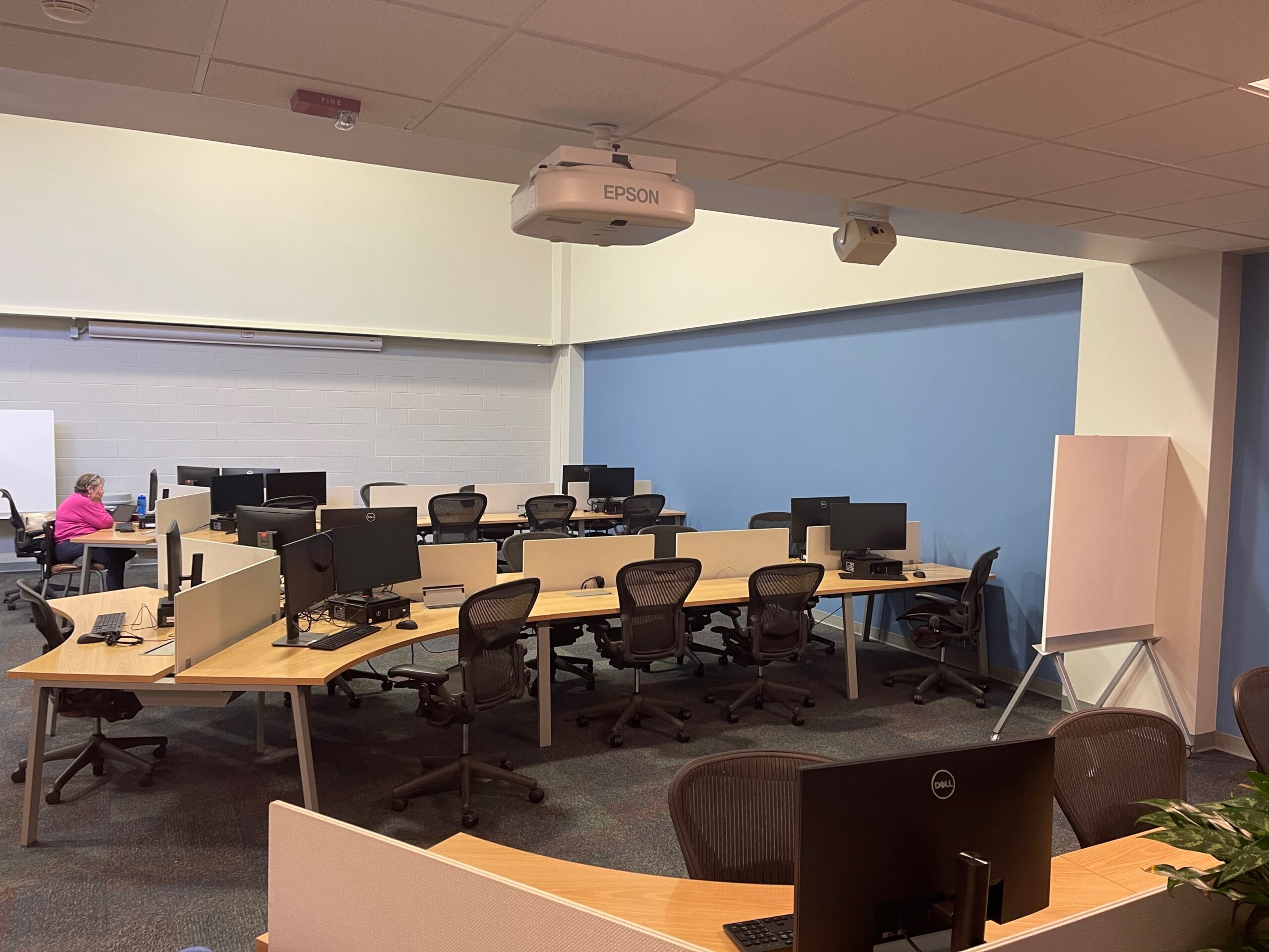 Rows of PC computers