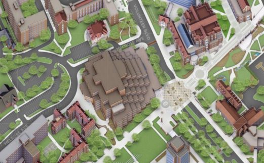hodges library overhead map illustration