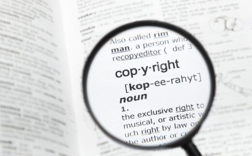 Magnifying glass over the definition of 